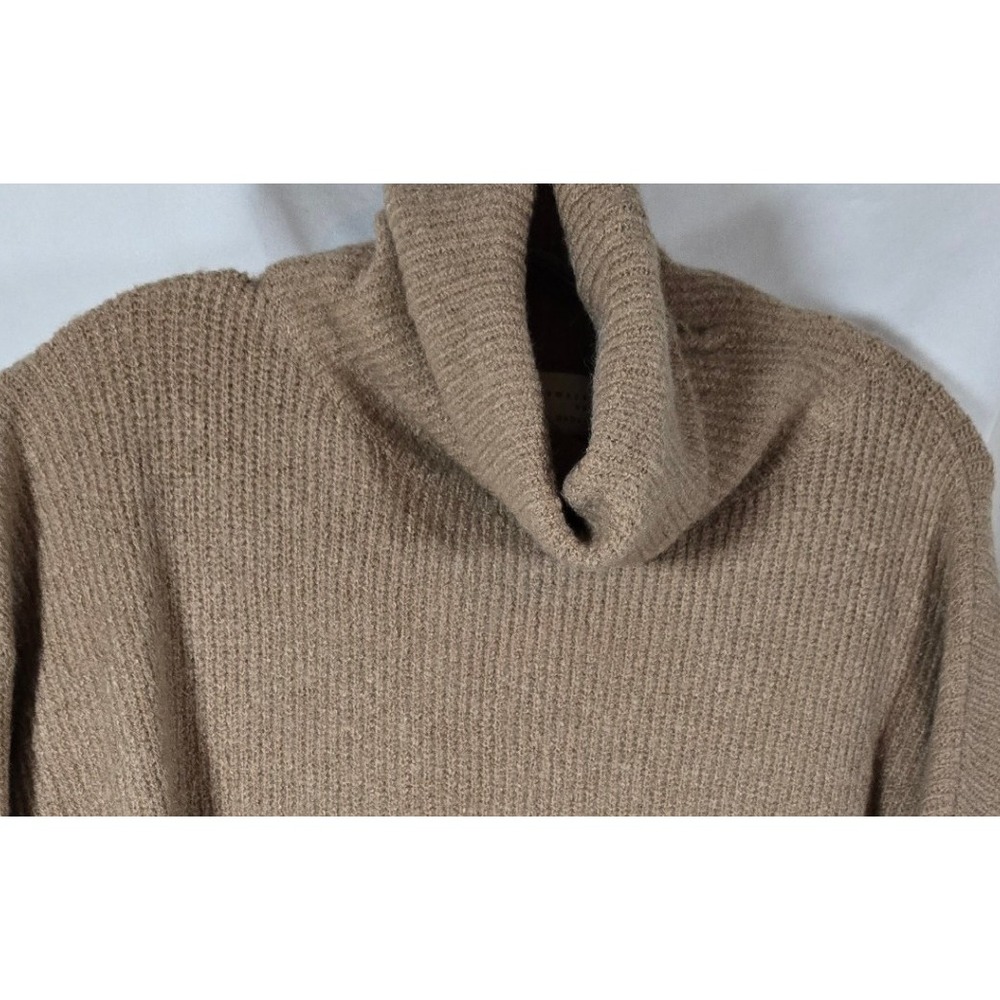 Dreamers by Debut Tan Turtleneck Sweater‎ Long Sleeve Casual Cozy Knit Top  M/L